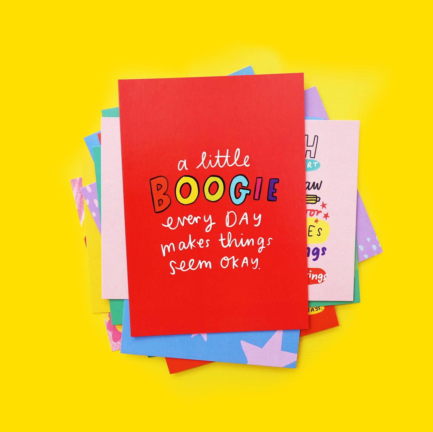 Pack of 10 colourful postcards