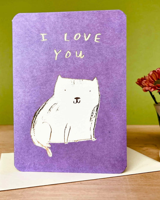I Love You Cat Card