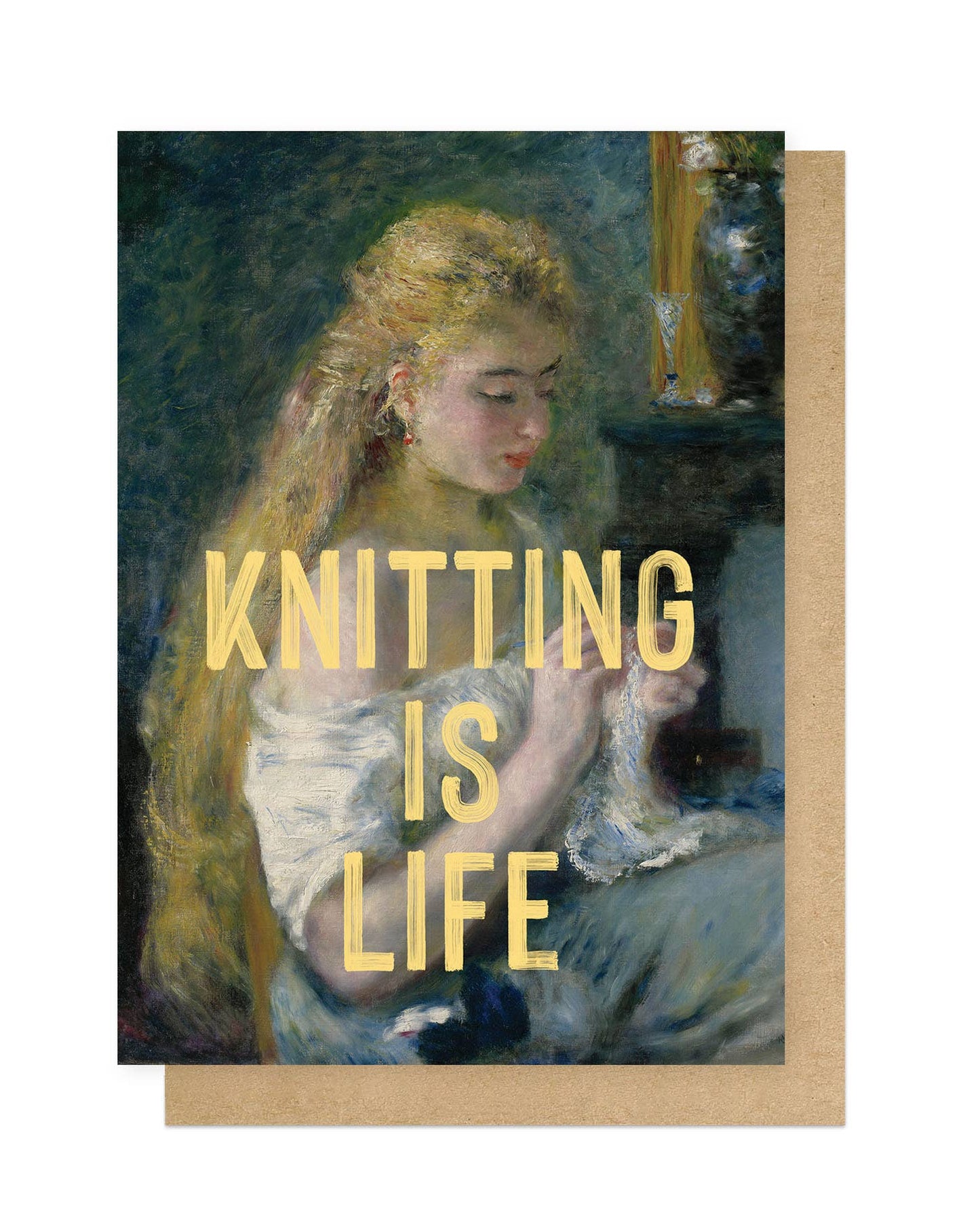 Knitting Is Life Card