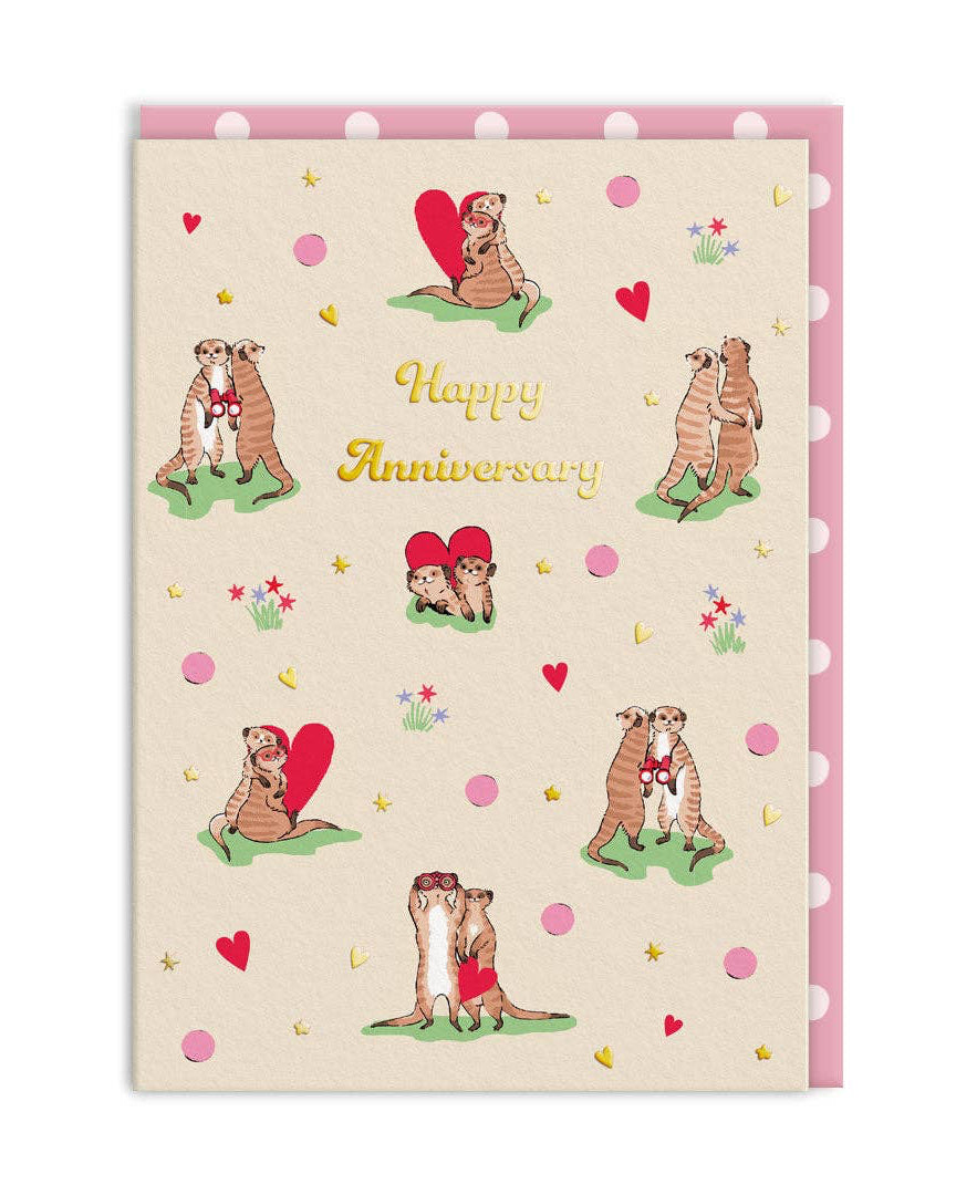 Cath Kidston Meercats Anniversary Card