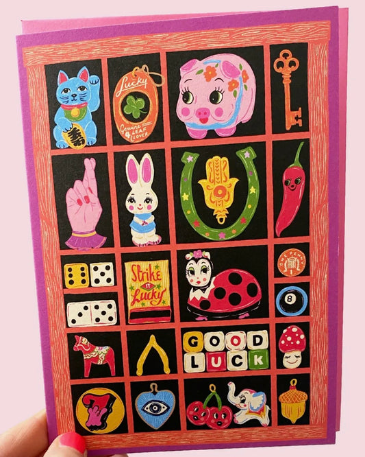 Good Luck Trinkets Letter Press Print Tray Card