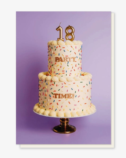 18 Party Time Cake Card