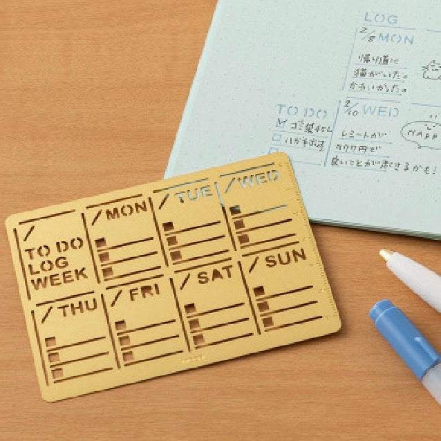 Midori Weekly Block Template Stencil