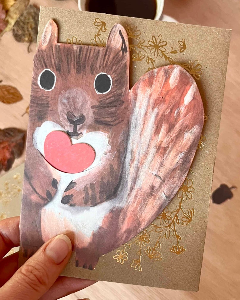 Squirrel Cut Out Card