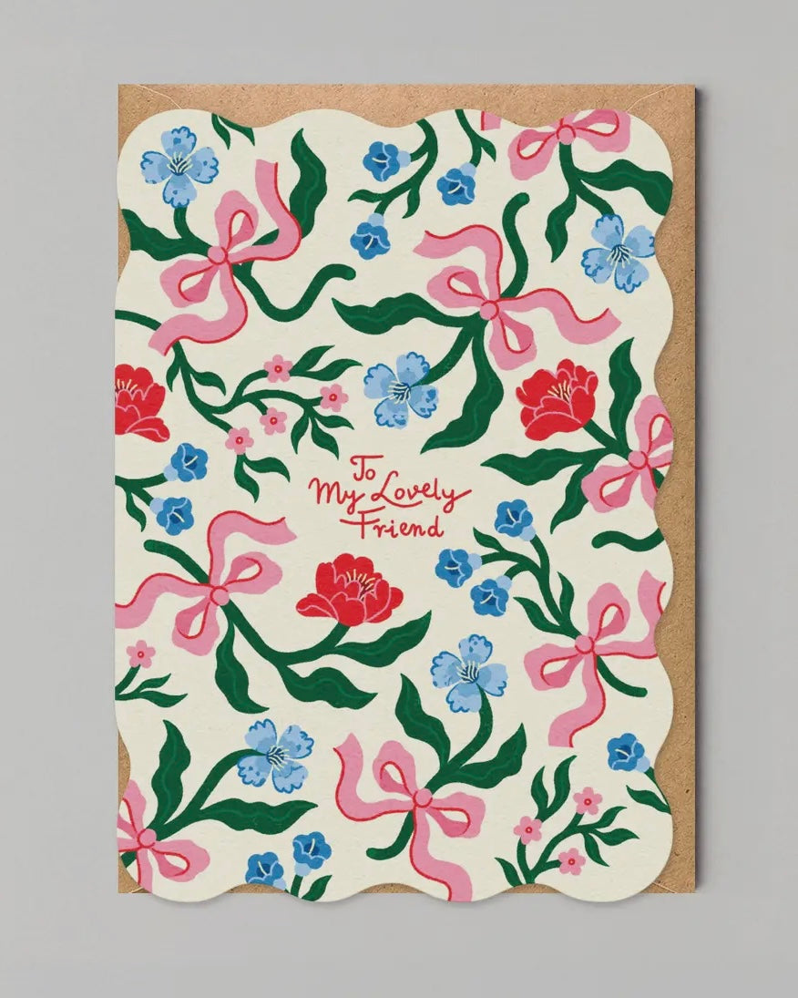 To My Lovely Friend Floral Card