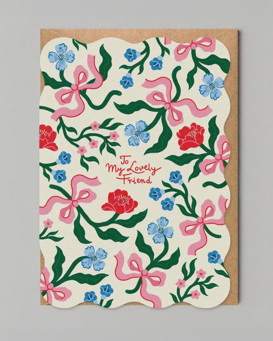 To My Lovely Friend Floral Card