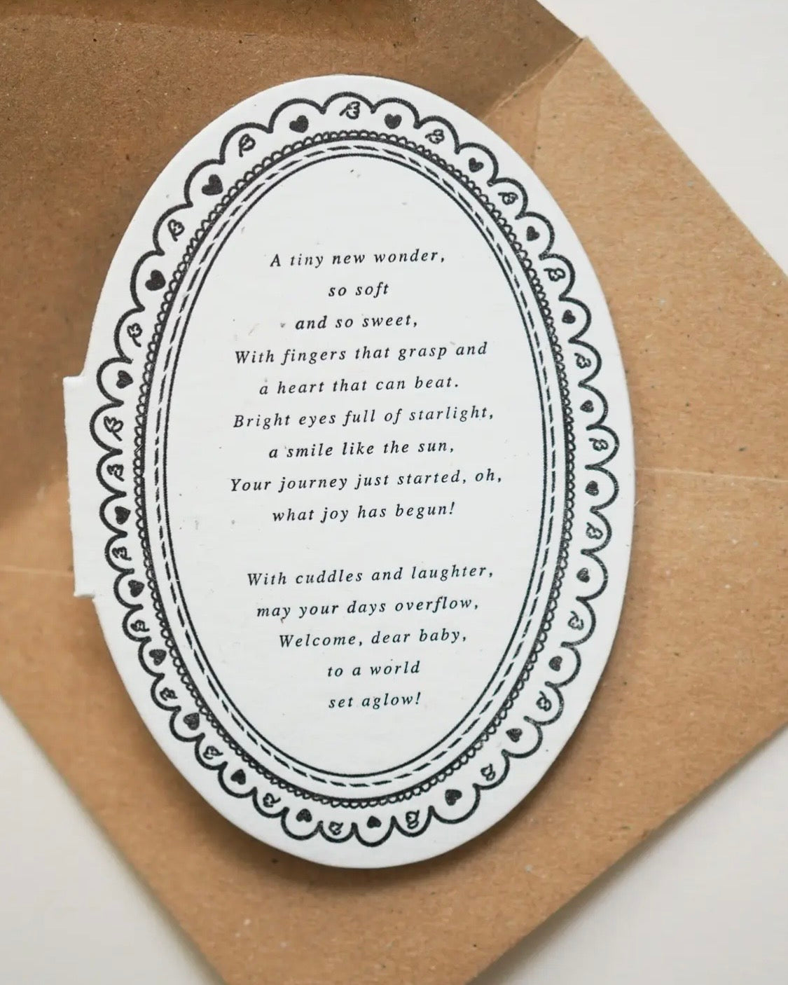 Newborn Poem Mini Card
