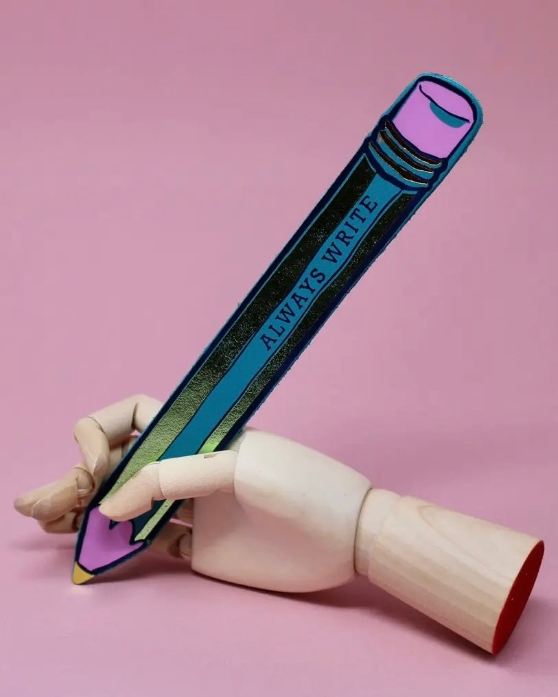 Always Write Leather Bookmark-Ark Colour Design-My Beautiful Caravan
