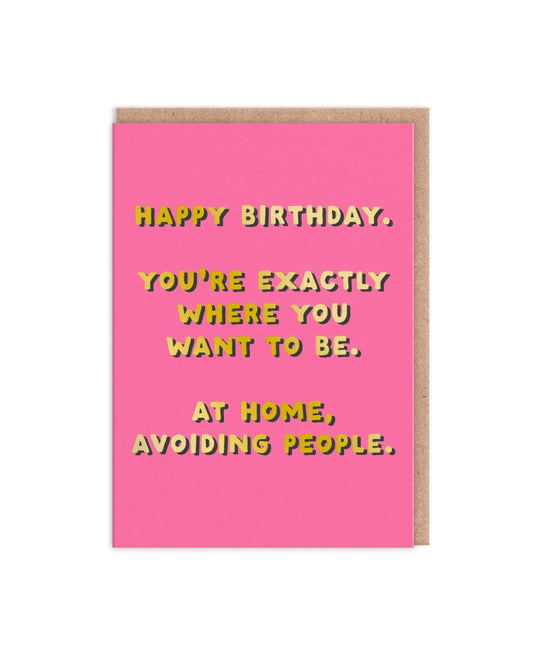 Avoiding People Birthday Card-Ohh Deer-My Beautiful Caravan