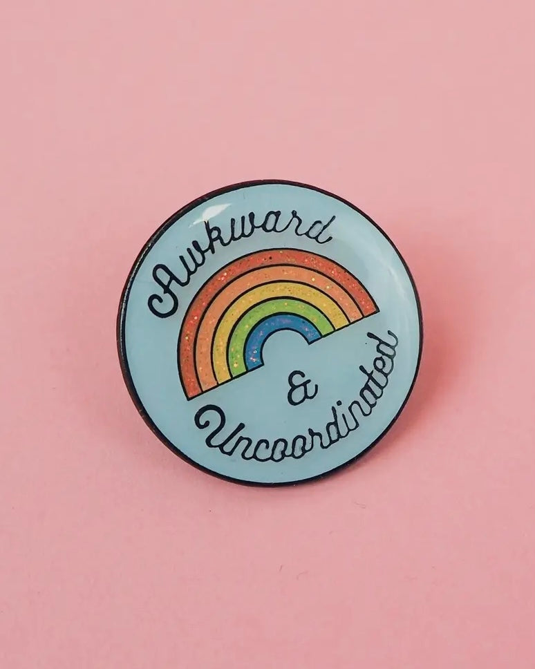 Awkward & Uncoordinated Enamel Pin-Hand Over Your Fairy Cakes-My Beautiful Caravan