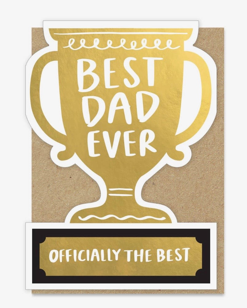 Best Dad Ever Trophy Card