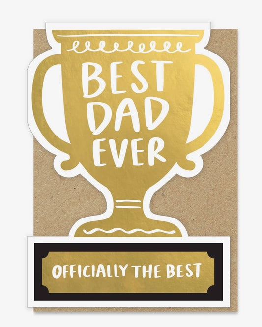 Best Dad Ever Trophy Card