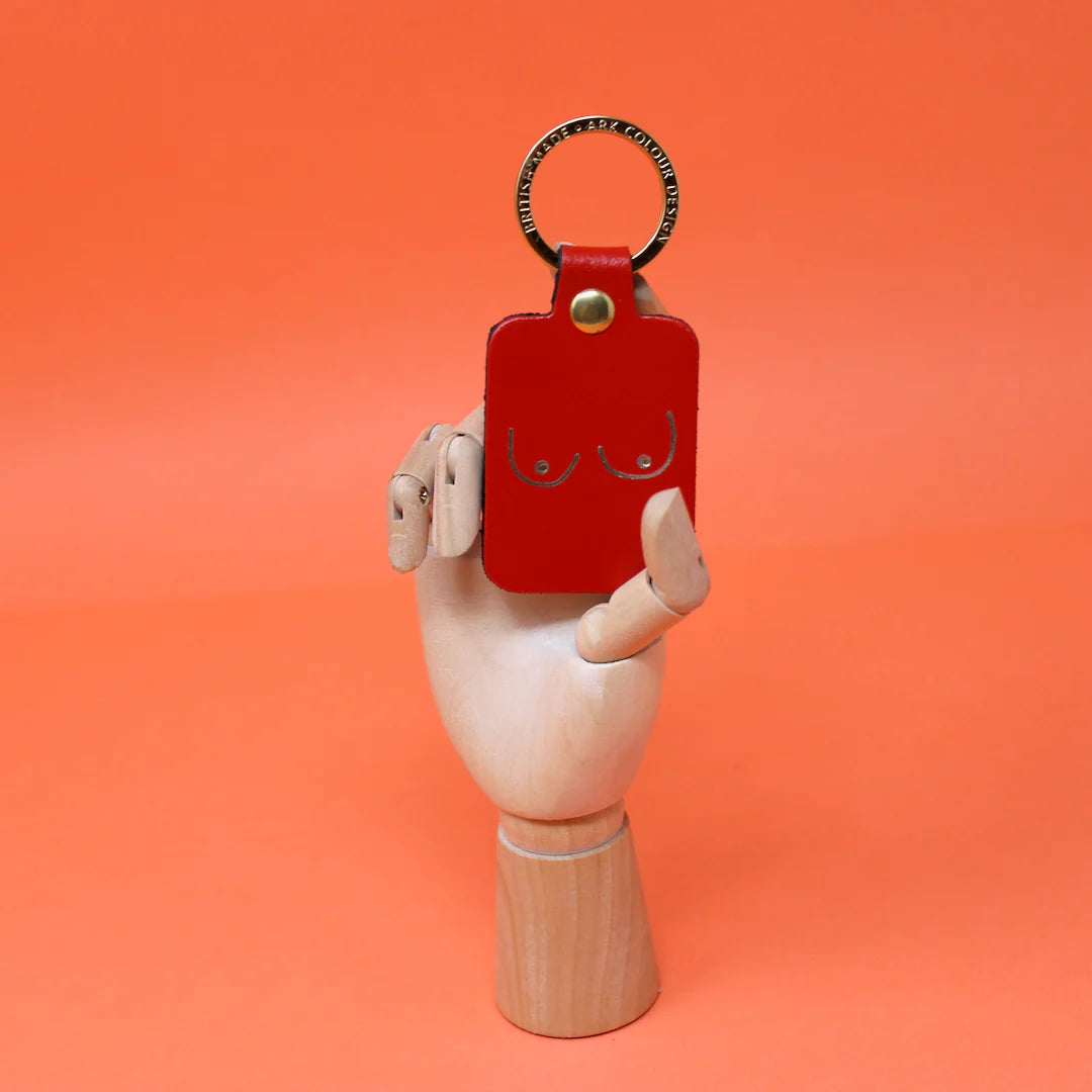 Boobs Leather Keyring-Ark Colour Design-My Beautiful Caravan