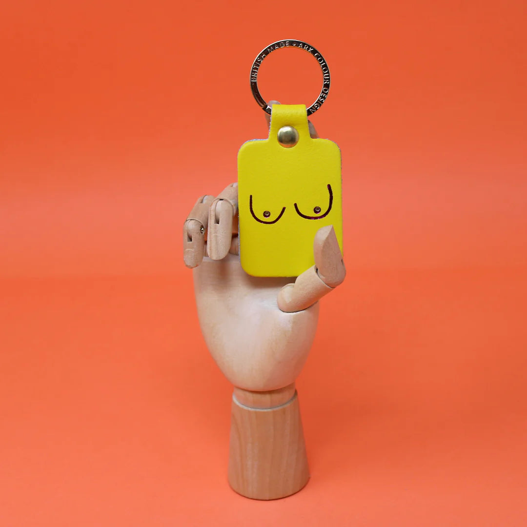 Boobs Leather Keyring-Ark Colour Design-My Beautiful Caravan