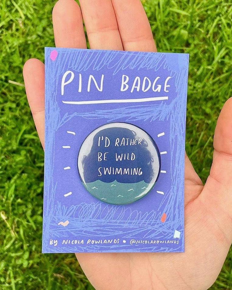 Wild Swimming Pin Badge