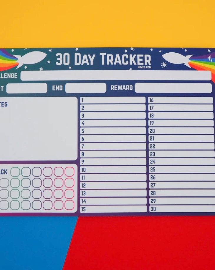 30 Day Tracker A4 Notepad