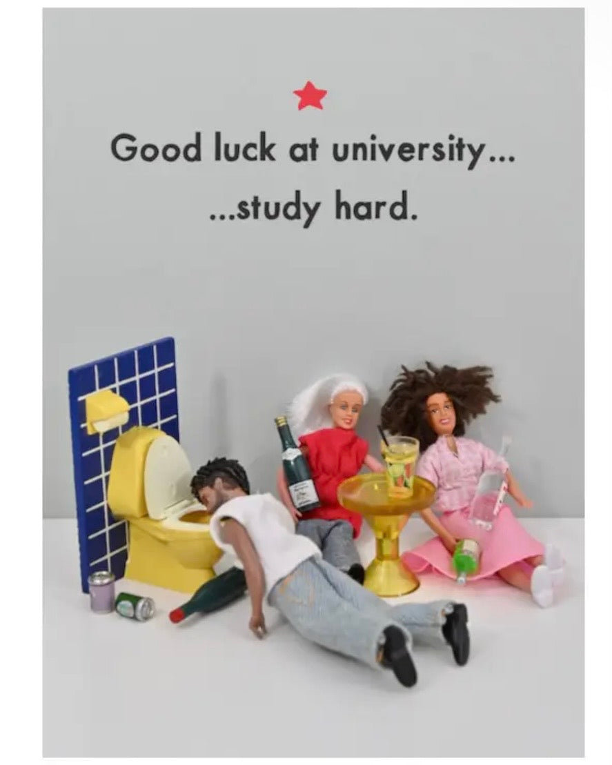Good Luck at University Card - Jeffrey & Janice