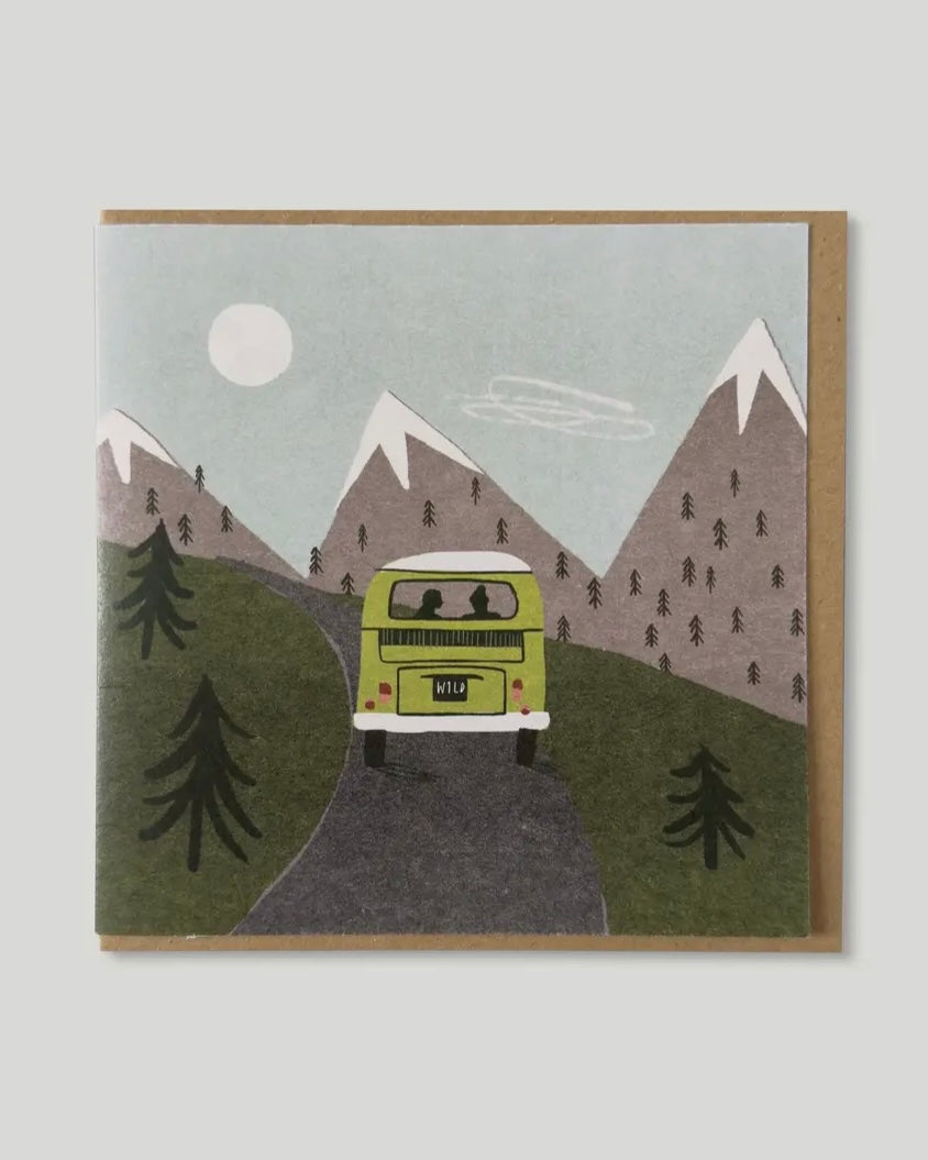 Campervan Road Trip Greetings Card-Oldfield Design Co-My Beautiful Caravan