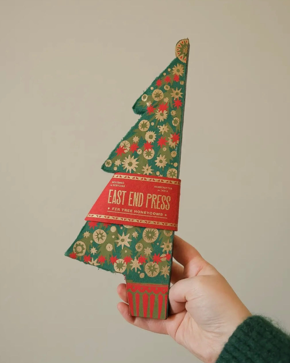 Christmas Fir Tree Honeycomb Ornament-East End Press-