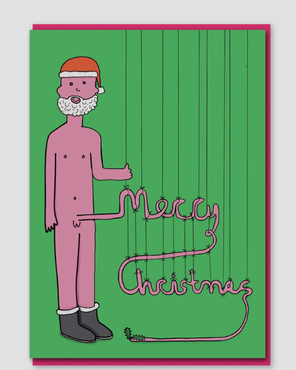 Christmas Willy Man Rude Card-Objectables-My Beautiful Caravan