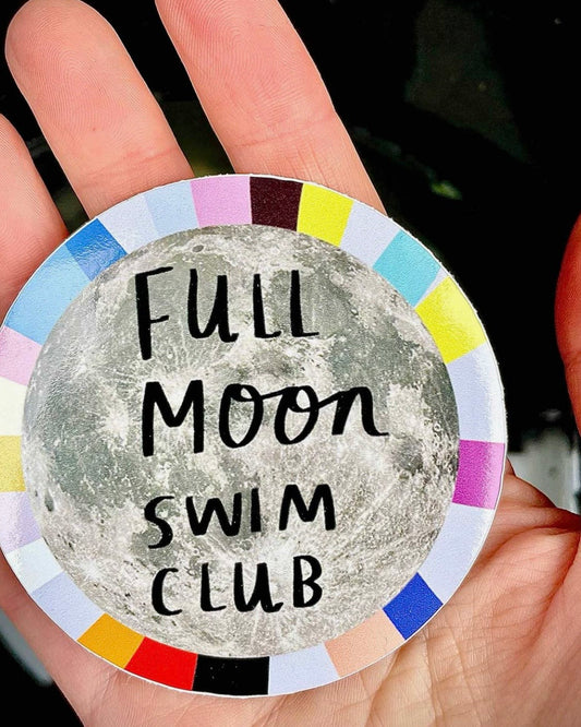 Full Moon Swim Club Sticker
