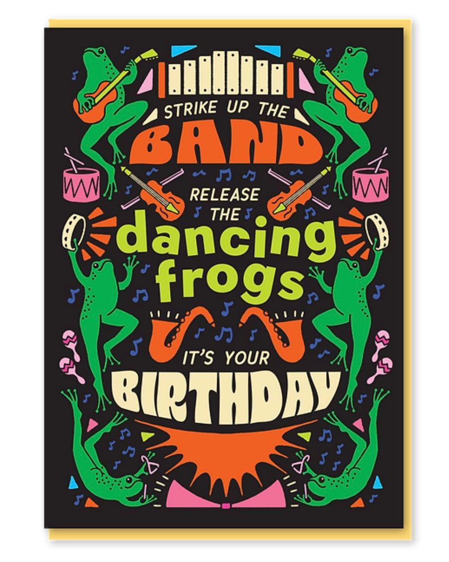 Dancing Frogs Birthday Card-Objectables-My Beautiful Caravan