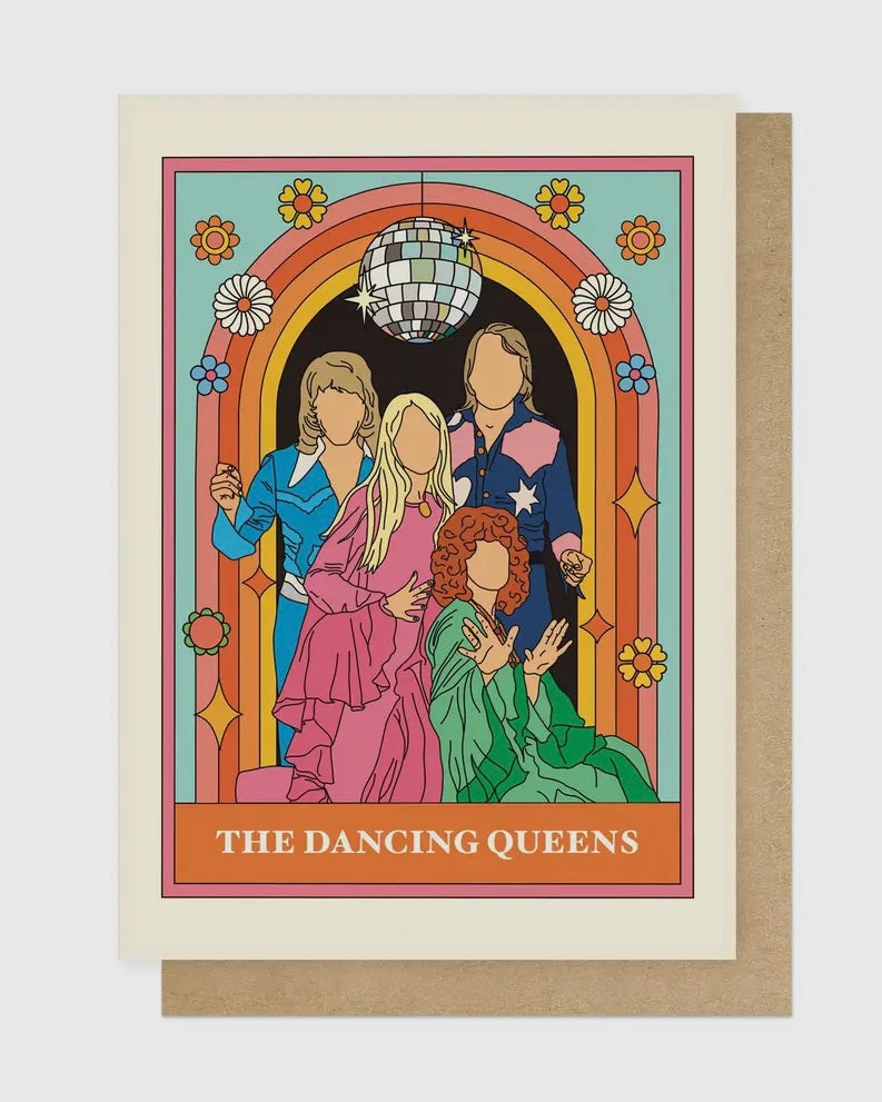 Dancing Queens / ABBA Card-East End Prints-My Beautiful Caravan