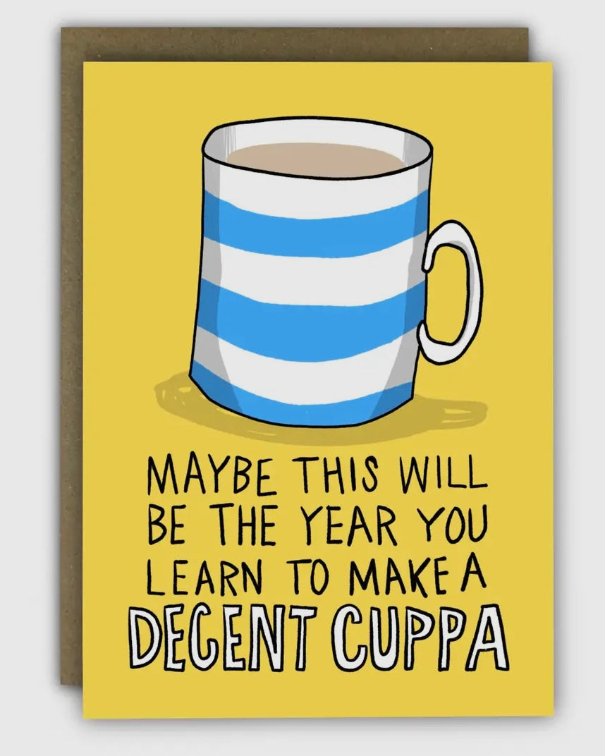 Decent Cuppa Card-Running With Scissors-My Beautiful Caravan