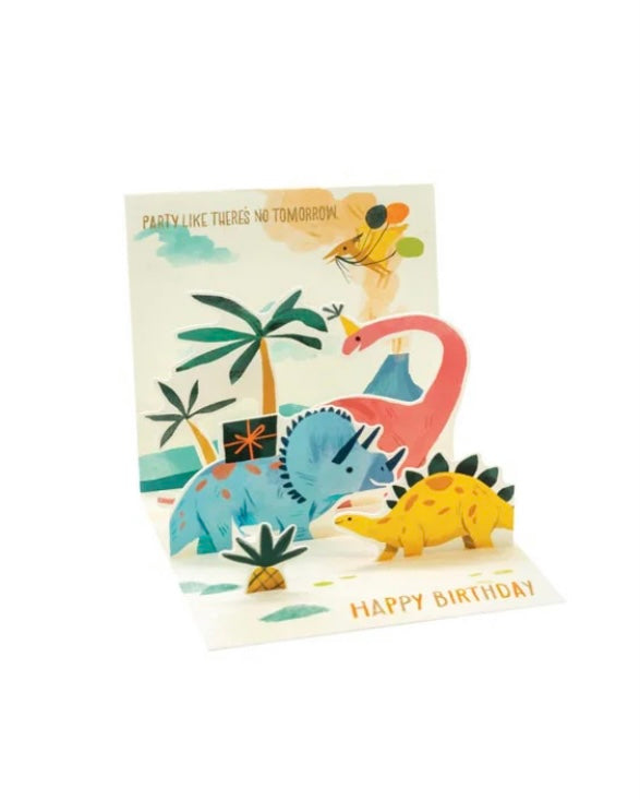 Dinosaur Mini Pop Up Birthday Card-Ohh Deer-My Beautiful Caravan