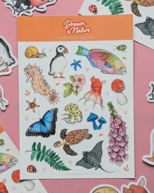 Draw To Nature Sticker Sheet-Drawn To Nature-My Beautiful Caravan