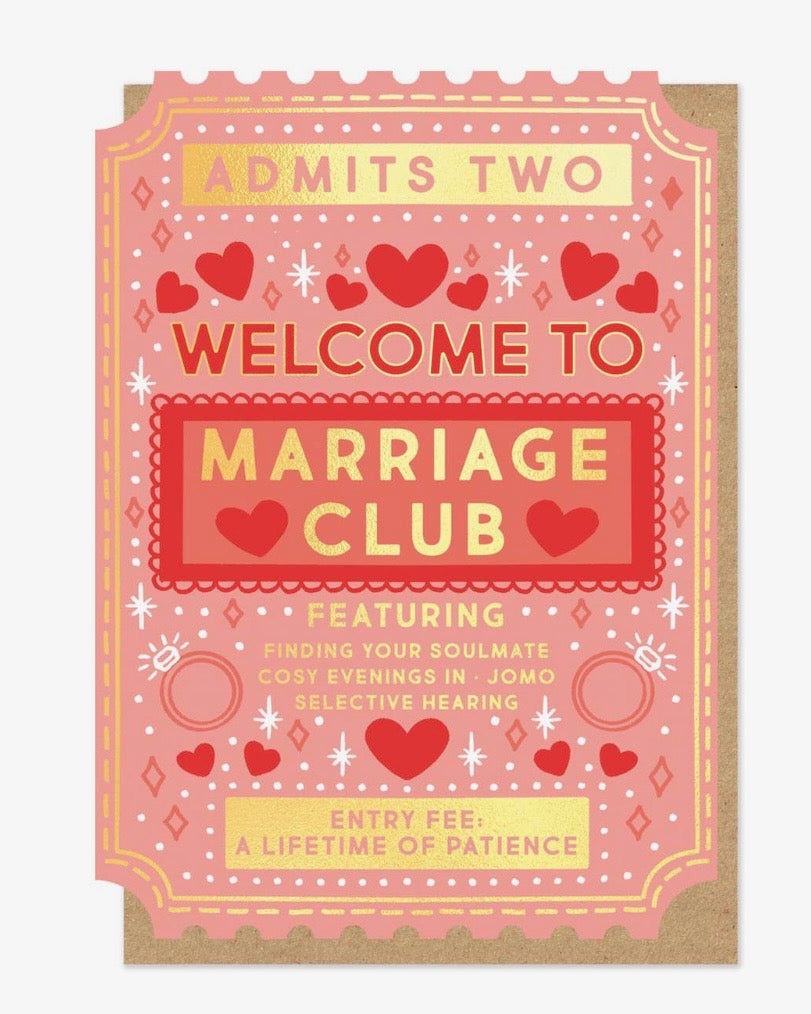 Marriage Club Ticket Card