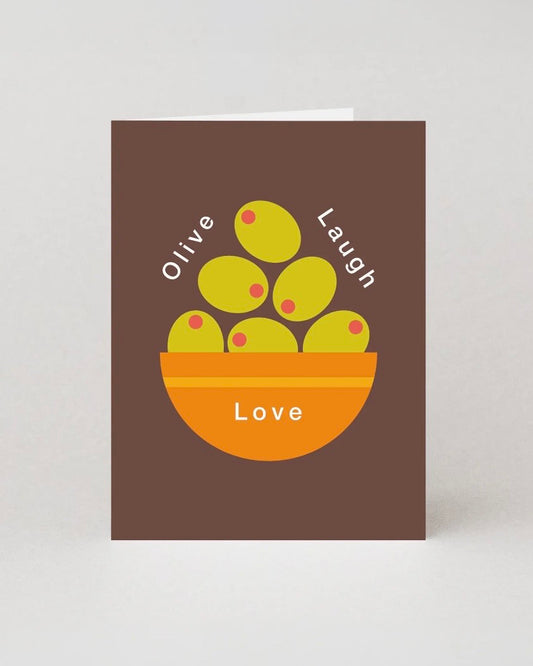 Olive Laugh Love Mini Card