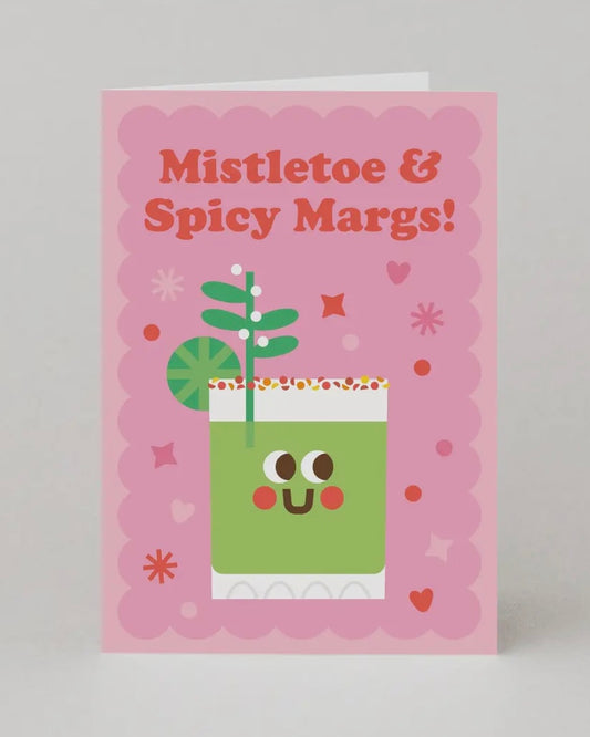 Mistletoe & Spicy Margs Christmas Card