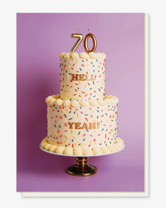 70 Hell Yeah Cake Card