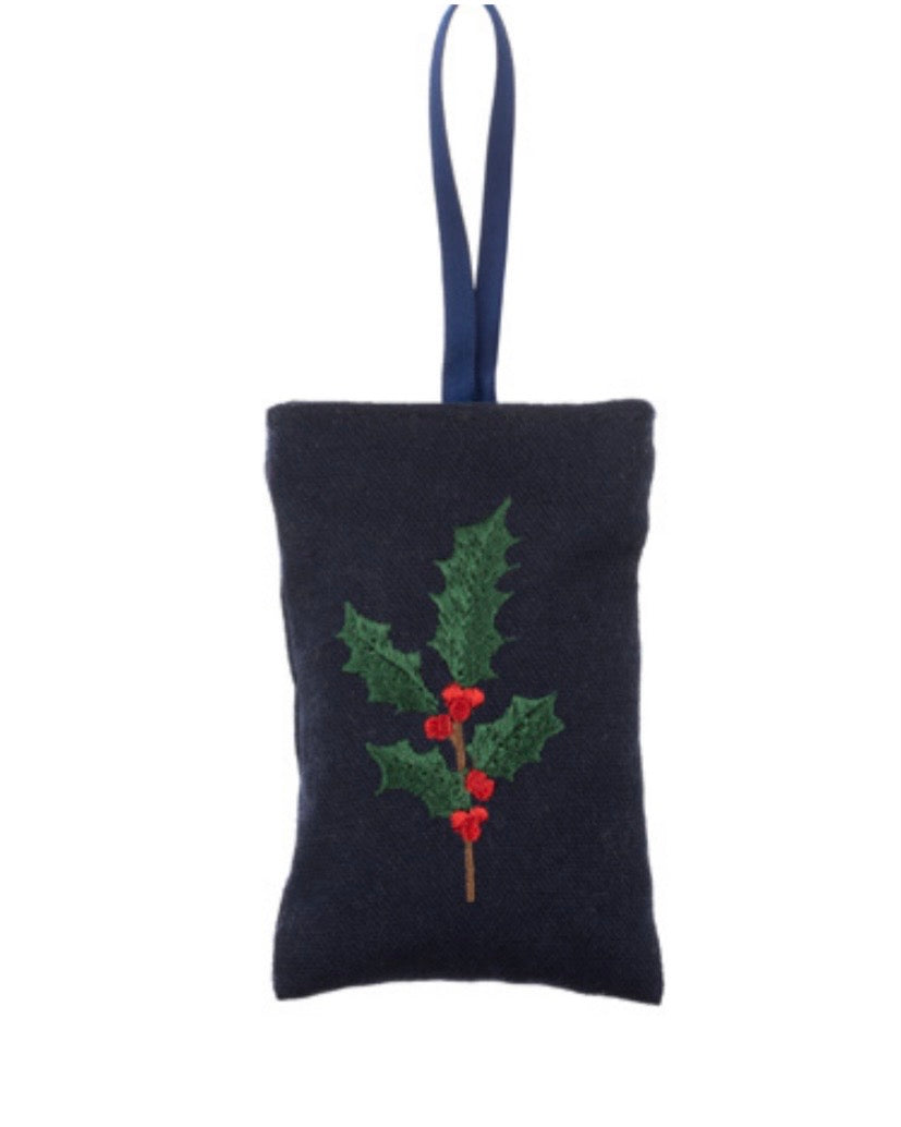 Embroidered Christmas Lavender Bag