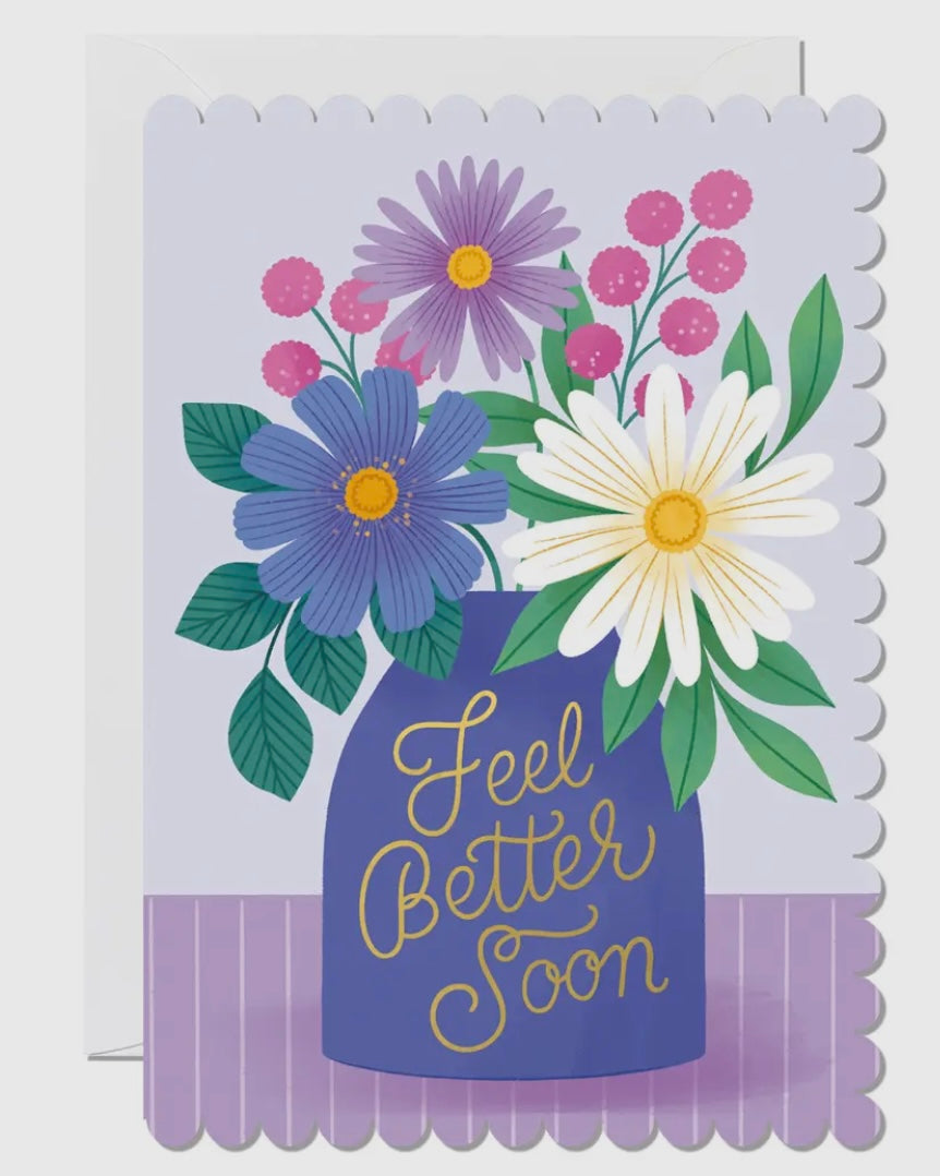 Feel Better Soon Vase Card-Ricicle Cards-My Beautiful Caravan