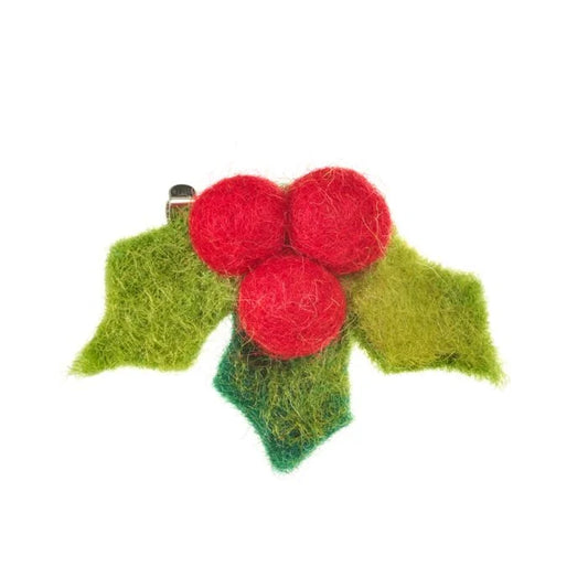 Felt Holly Brooch-Felt So Good-My Beautiful Caravan