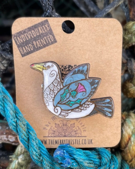 Scottish Seagull Pin