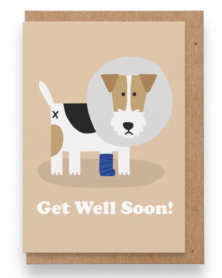Get Well Soon Dog Card-Studio Boketto-My Beautiful Caravan