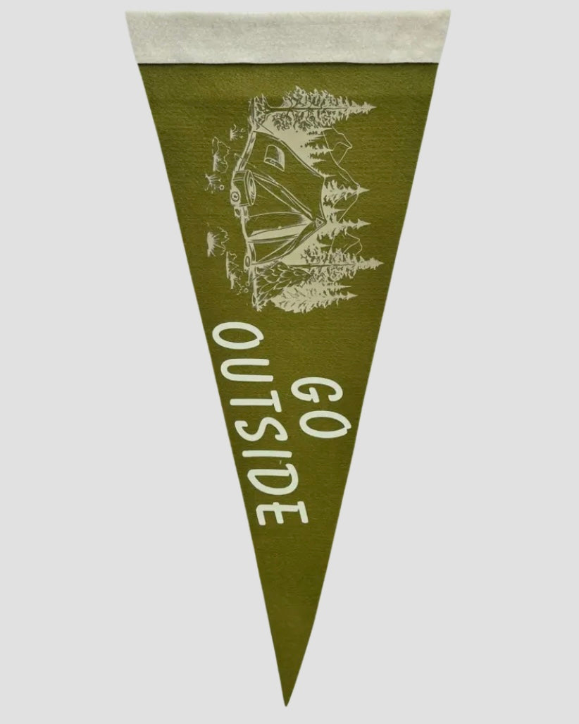 Go Outside Pennant Flag-Soch & Co-My Beautiful Caravan