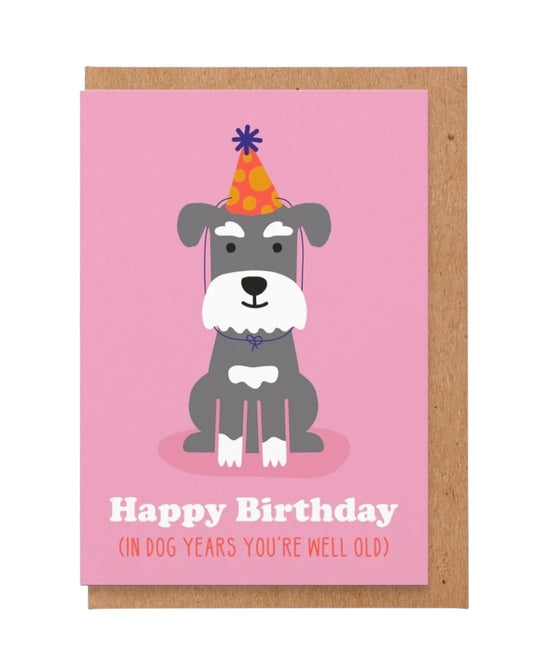 Happy Birthday In Dog Years Card-Studio Boketto-My Beautiful Caravan