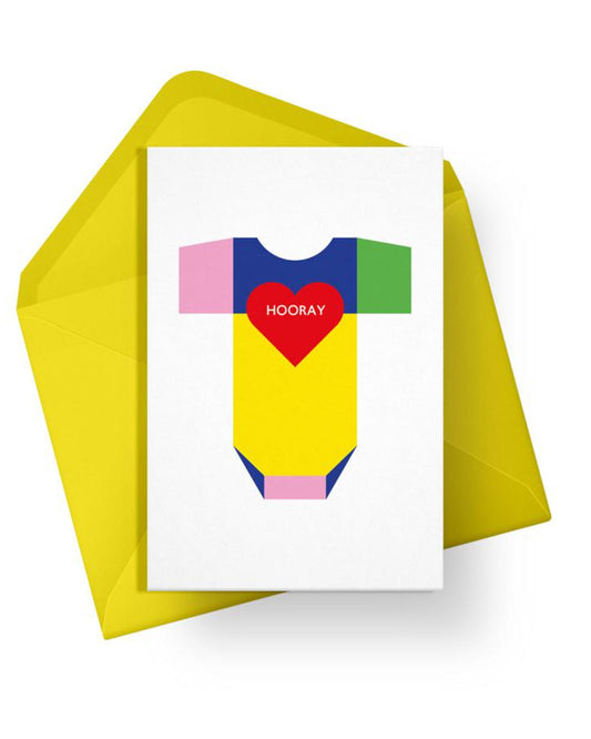 Hooray New Baby Card-Alphablots-My Beautiful Caravan
