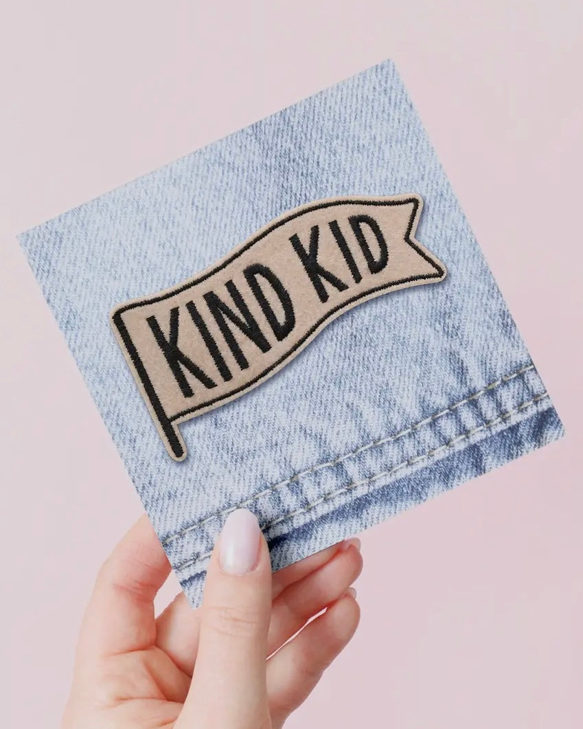 Kind Kid Embroidered Patch-Alphabet Bags-My Beautiful Caravan