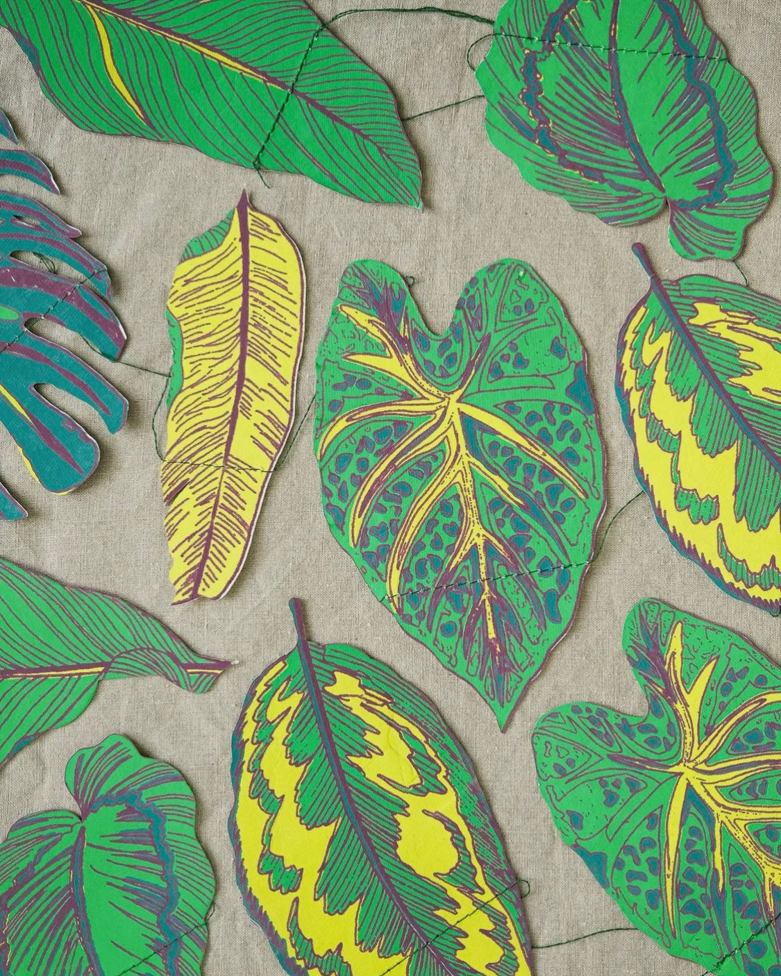 Leaves Paper Garland-East End Press-My Beautiful Caravan