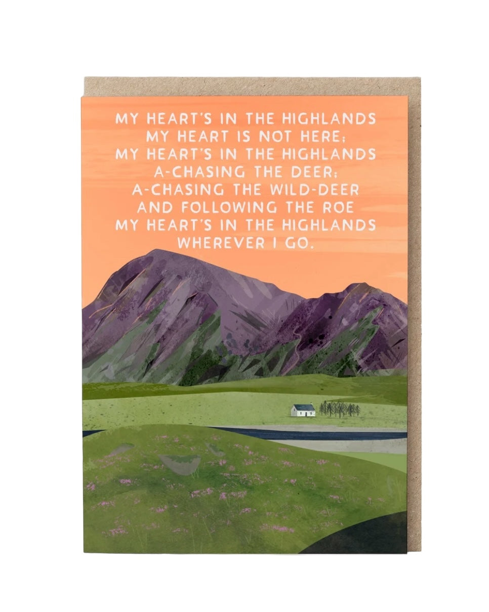 My Heart Is In The Highlands Card-Eat Haggis-My Beautiful Caravan
