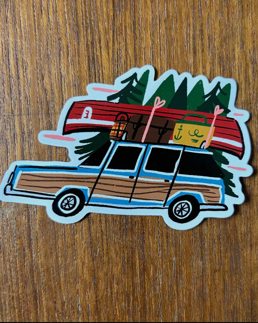 Outdoors Stickers-Dick Vincent Illustrations-My Beautiful Caravan