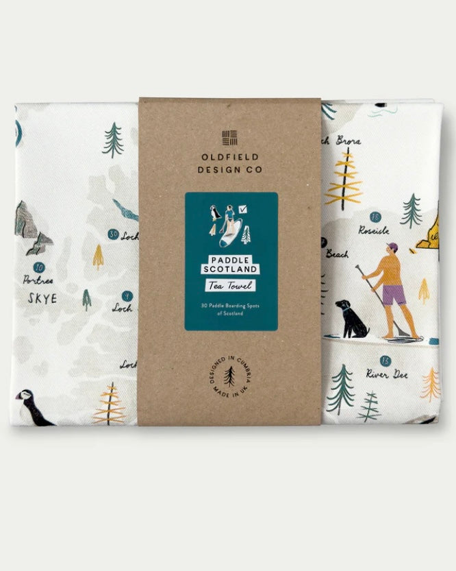 Paddle Scotland Tea Towel-Oldfield Design Co-My Beautiful Caravan