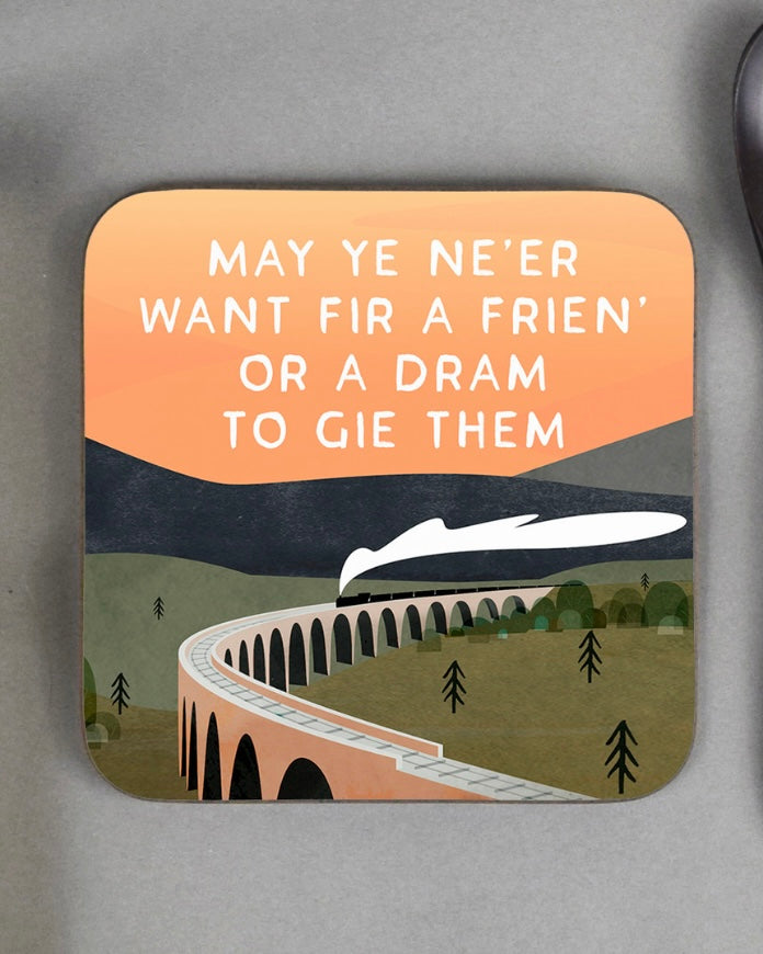 Scottish Sayings Coasters-Eat Haggis-My Beautiful Caravan