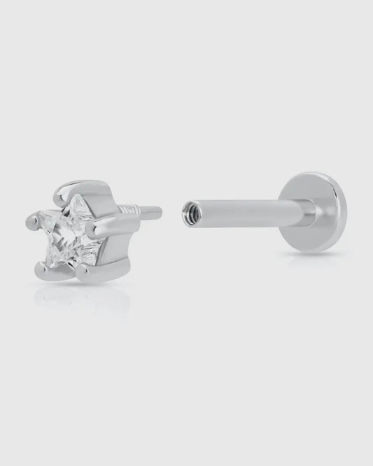 Sparkling Star Single Earring (Flat Backed)-Scream Pretty-My Beautiful Caravan