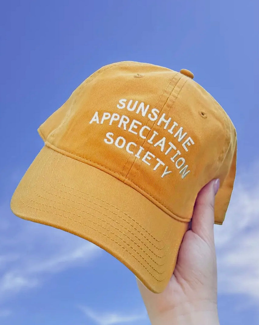 Sunshine Appreciation Society Cotton Baseball Cap-Alphabet Bags-My Beautiful Caravan